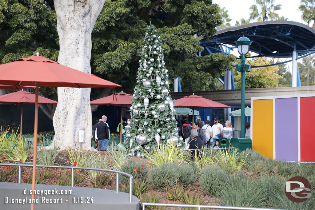 Christmas decorations are still up throughout Downtown Disney