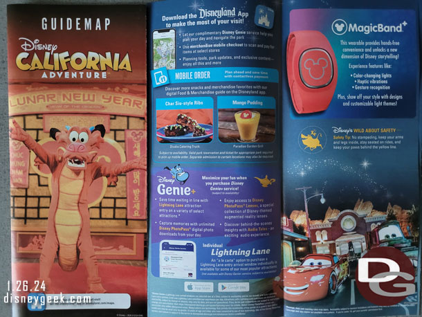 Disney California Adventure guidemap