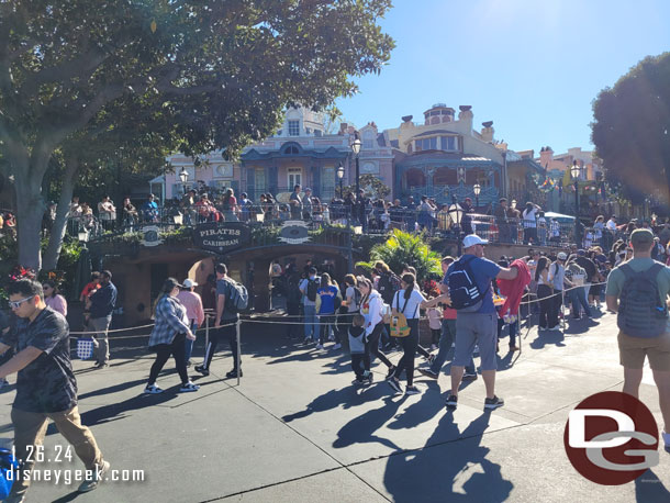 Pirates of the Caribbean now has Genie+, the wait time was posted at 20 minutes when I walked by.