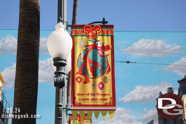 Hollywood Blvd  has Lunar New Year banners