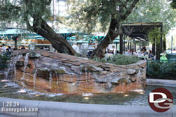 The Disney100 medallions are also gone (along with the Christmas decorations throughout Downtown Disney)