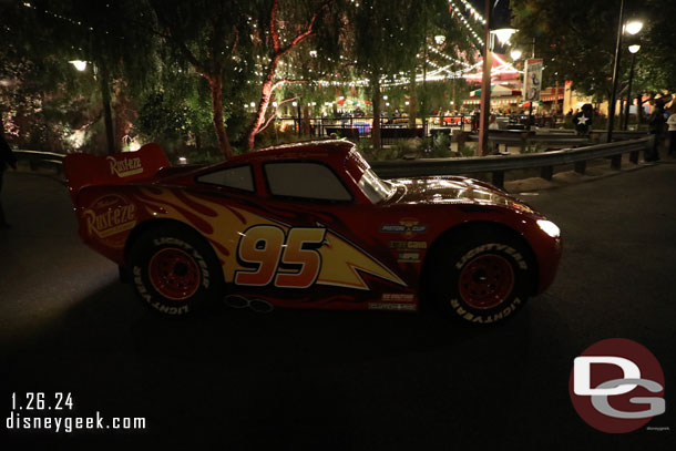 Lightning McQueen turning onto Cross Street