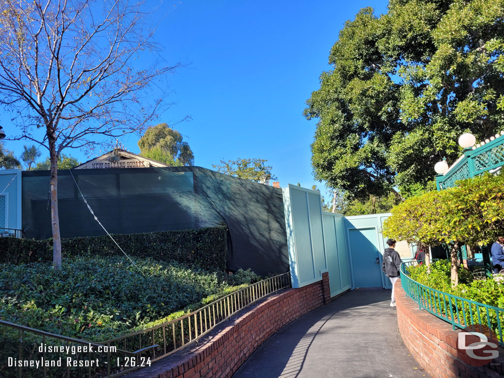 Here is the wall and end of the walkway by the train station.