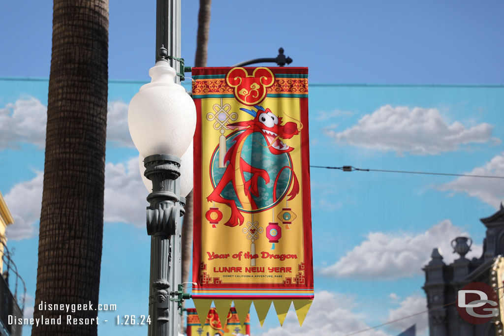 Hollywood Blvd  has Lunar New Year banners