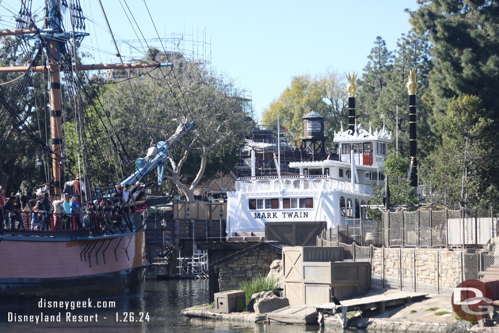 The Columbia sailing along the Rivers of America