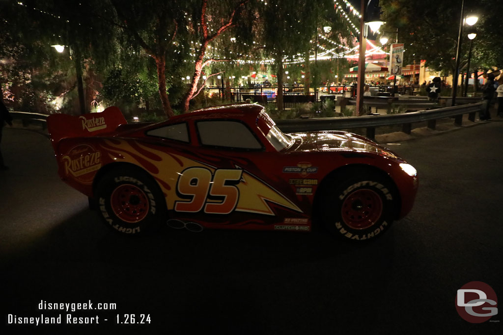 Lightning McQueen turning onto Cross Street