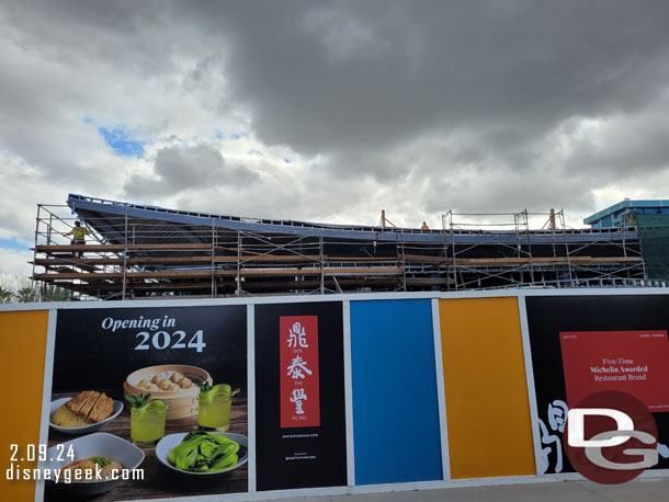 Crews were working on Din Tai Fung