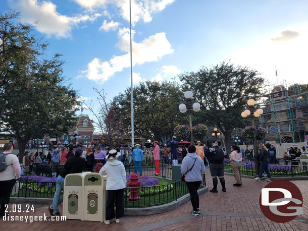 Arrived back at Disneyland just as the Flag Retreat was wrapping up.