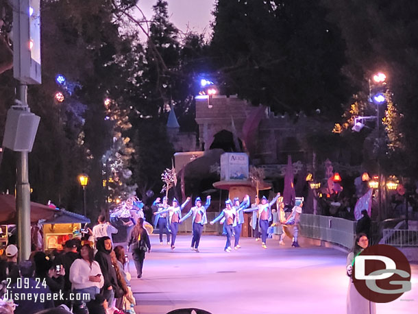 5:48pm - Magic Happens Parade under the lights.