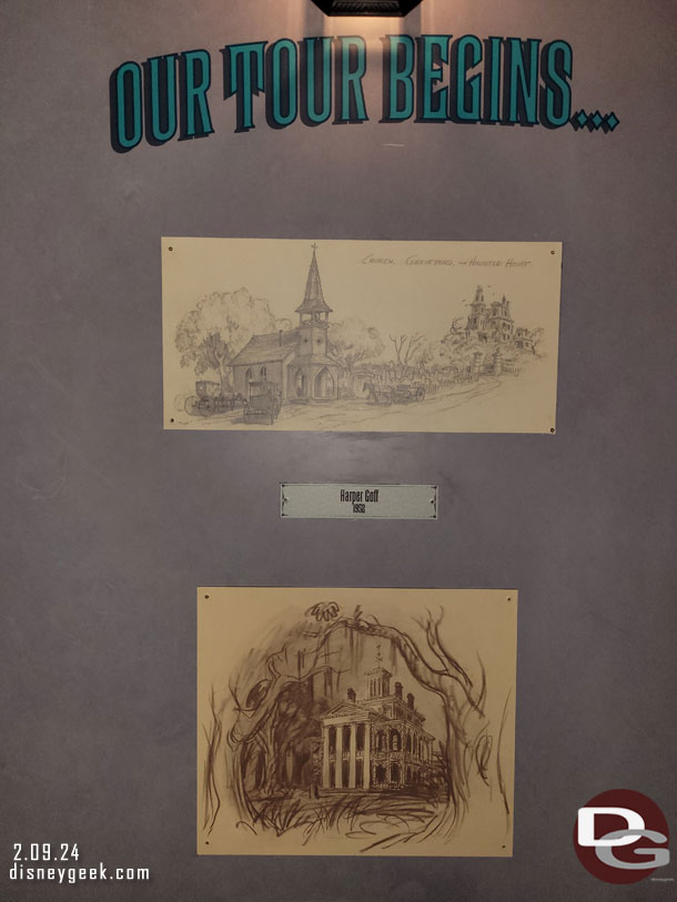 Concept art on the construction wall for the Haunted Mansion, this was not there my last visit.