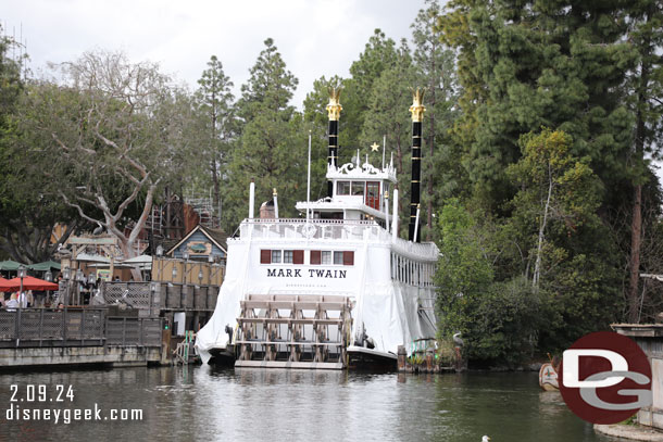 The Mark Twain Riverboat renovation continues. Originally I saw the website had it returning tomorrow, now its in 2 weeks, guessing the recent rain has pushed the schedule.