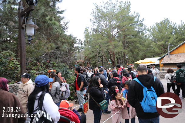 The queue to meet the Turning Red characters