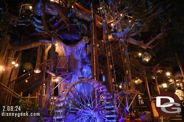 The Adventureland Treehouse this evening