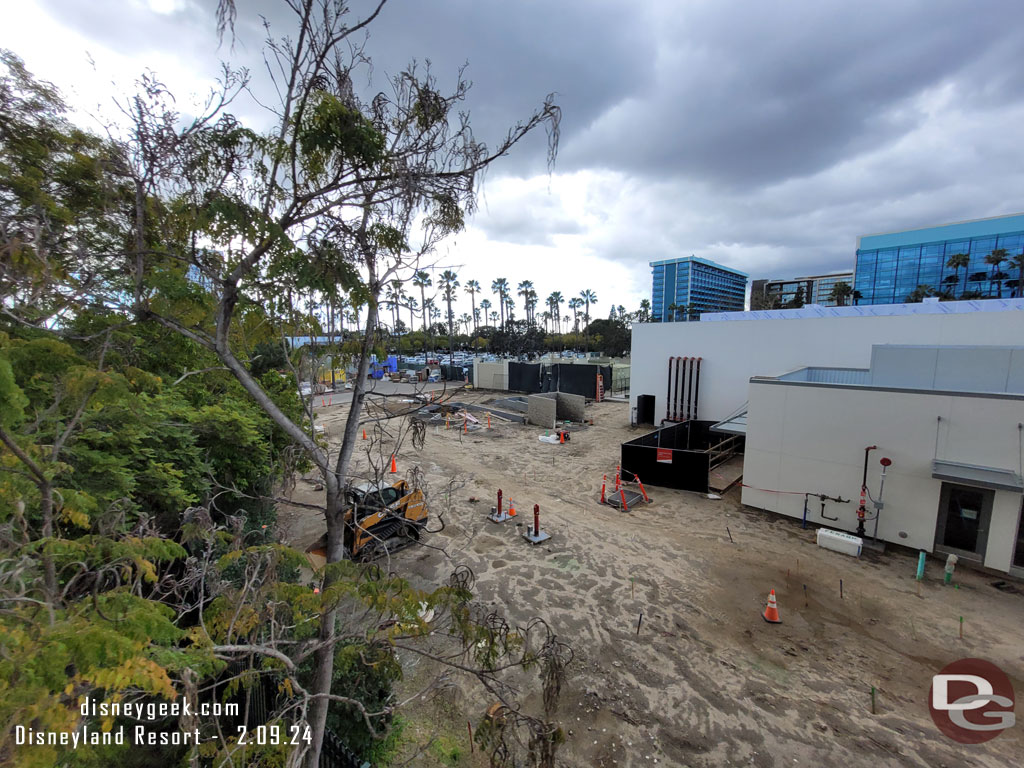 A check of the Downtown Disney construction from the Monorail.