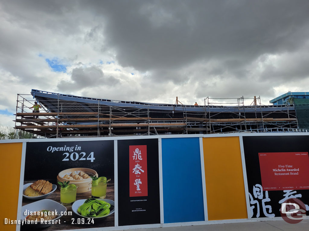 Crews were working on Din Tai Fung