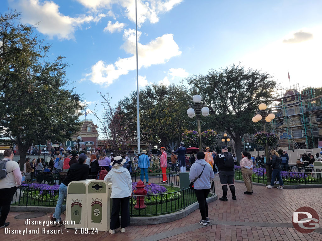 Arrived back at Disneyland just as the Flag Retreat was wrapping up.