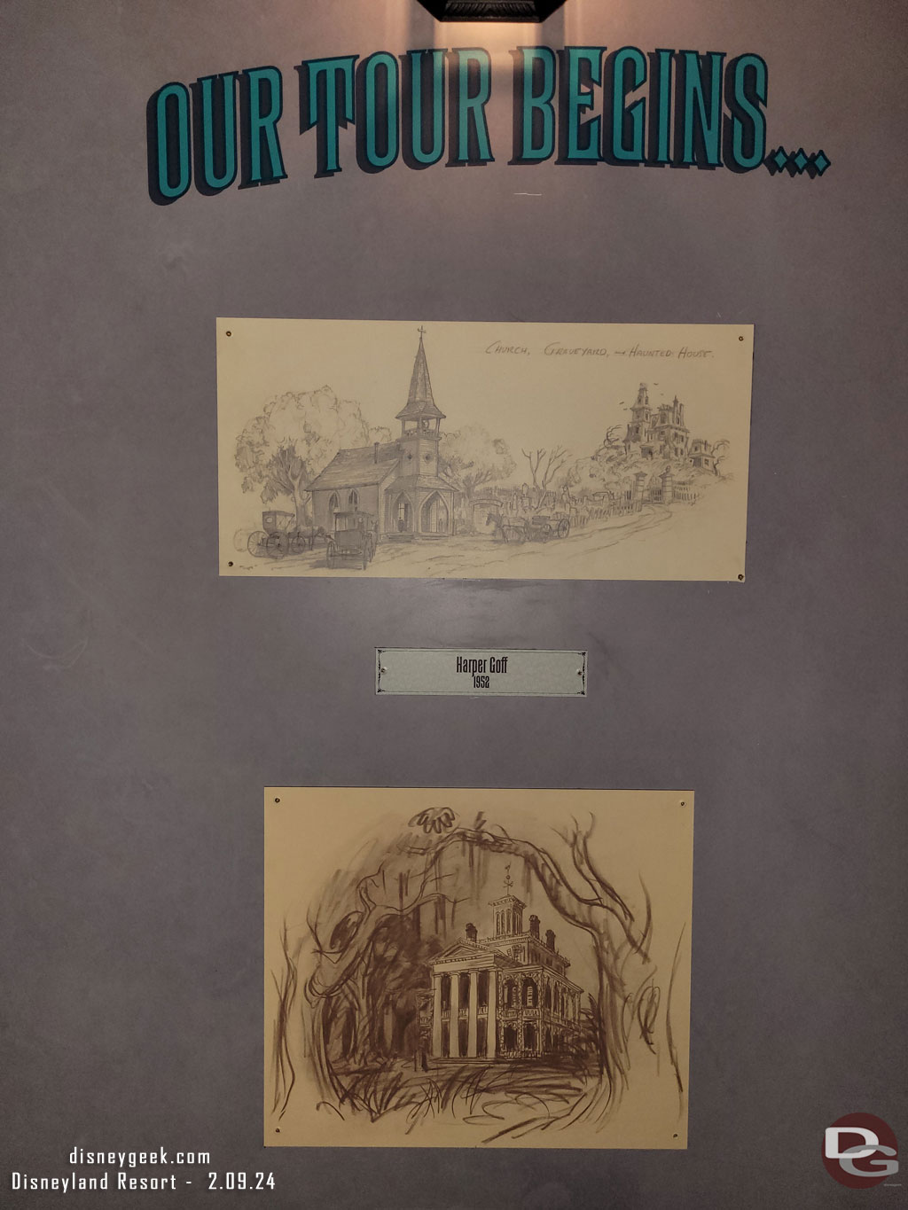 Concept art on the construction wall for the Haunted Mansion, this was not there my last visit.