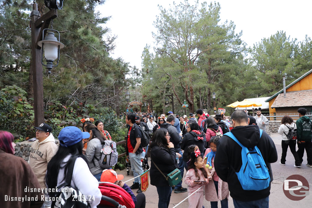 The queue to meet the Turning Red characters