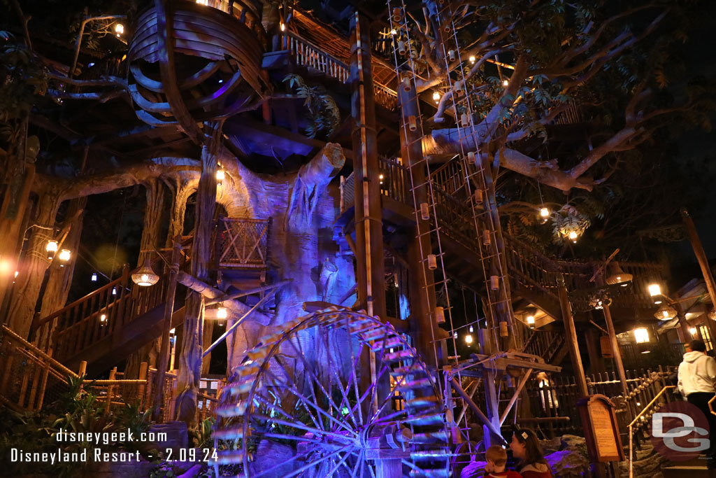 The Adventureland Treehouse this evening