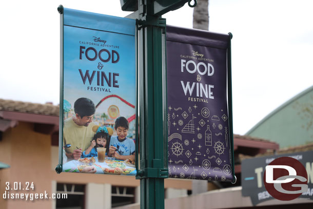 Downtown Disney banners are Food & Wine Festival