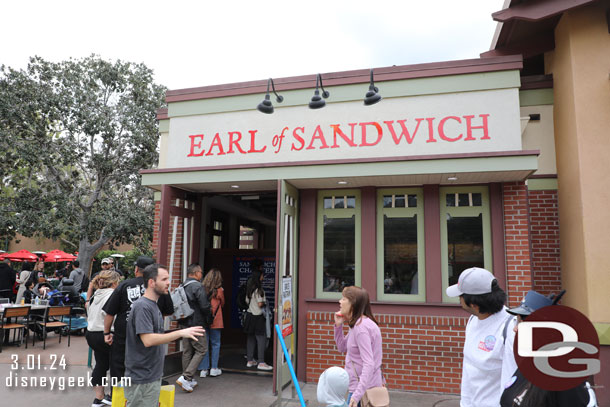 Earl of Sandwich is still open and had a line out the door 