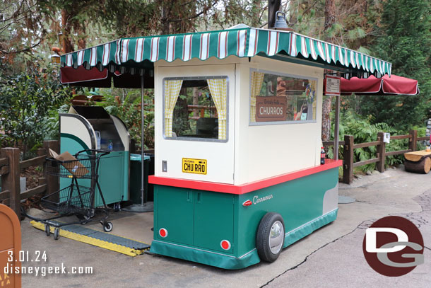 The Churros cart in Grizzly Recreation Area has a new look since I last noticed it.