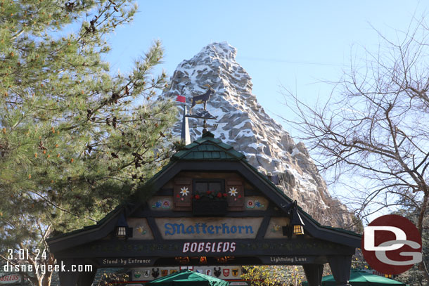 The Matterhorn was closed at the moment.