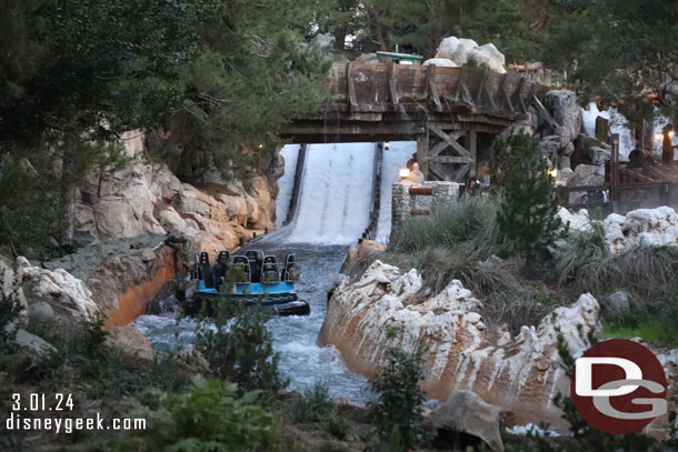 Grizzly River Run is back, not in high demand this evening as it was around 60 degrees.