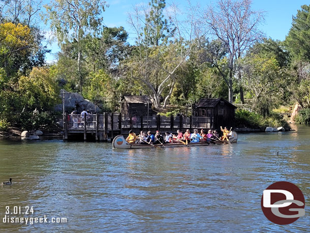 Canoes were in operation today