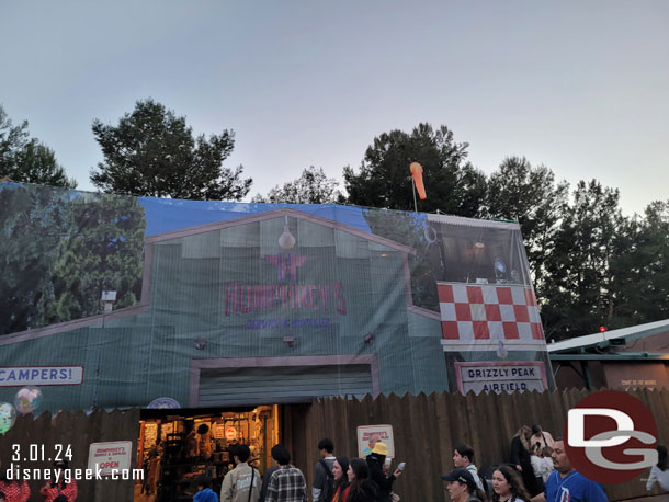 The renovation work continues in the Grizzly Peak Airfield area