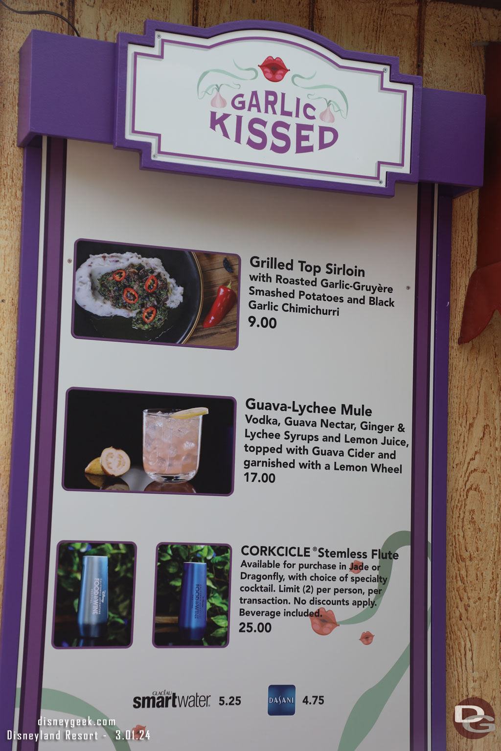 Garlic Kissed Marketplace Menu