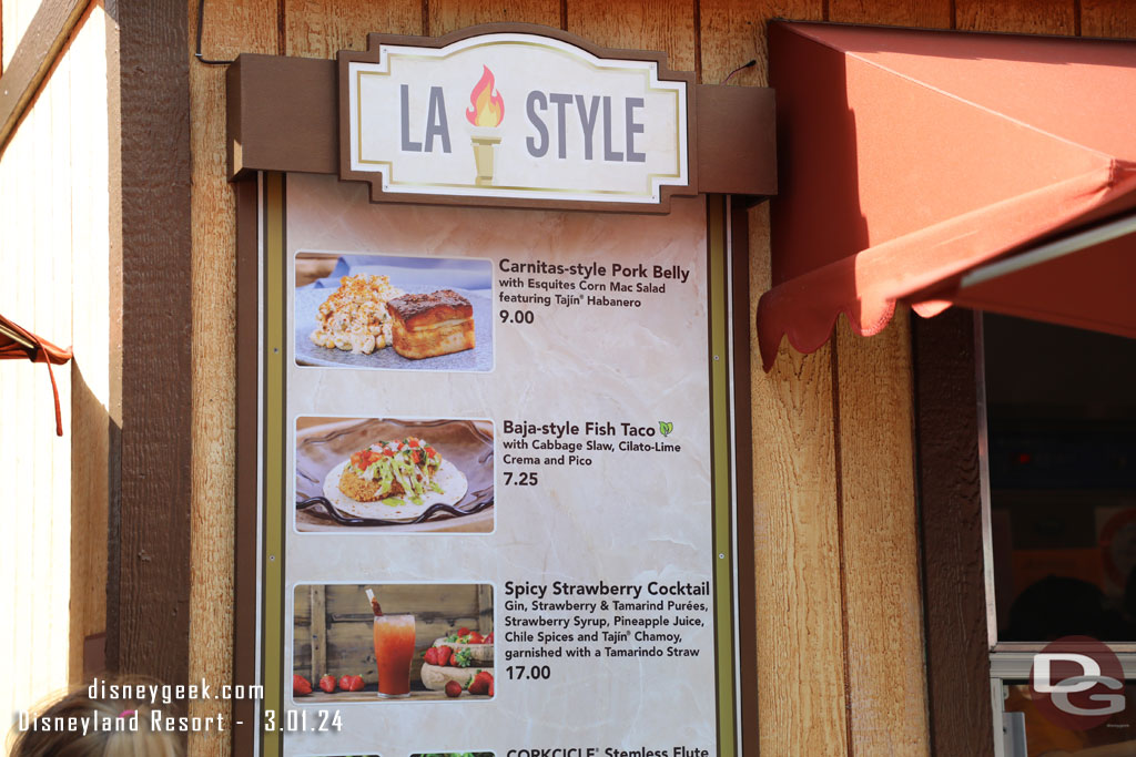 LA Style Marketplace Menu