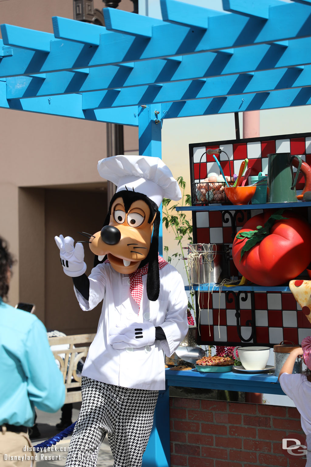 Chef Goofy out greeting guests