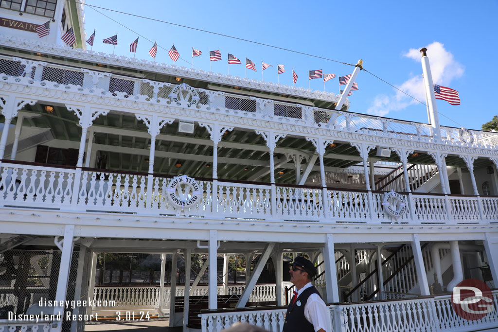 The Mark Twain Riverboat has returned from renovation since my last visit.