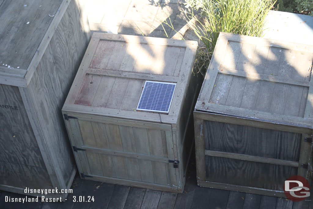 Spotted a solar panel connected to something in this crate near the dock.