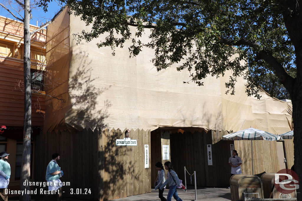 The Stage Door Cafe facade renovation continues