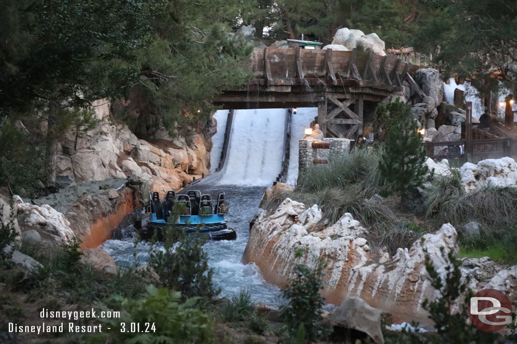 Grizzly River Run is back, not in high demand this evening as it was around 60 degrees.