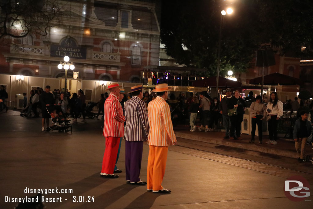 Stepped onto Main Street USA just in time to see catch the last song of the Dapper Dans set