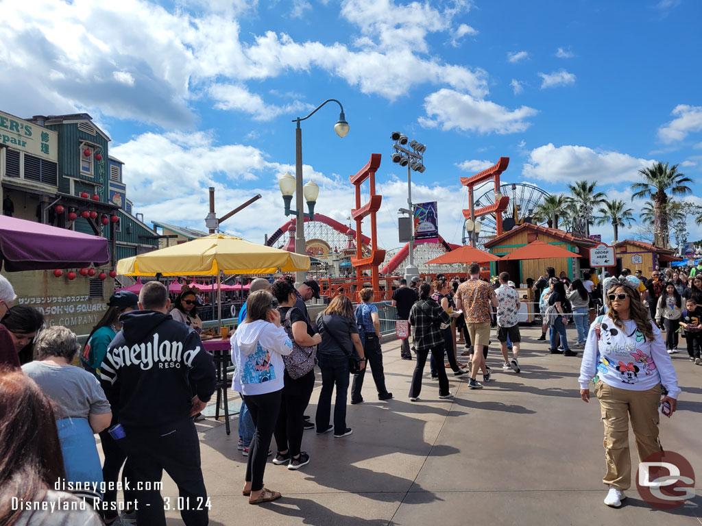 The ordering queue for this marketplace spilled out to the walkway