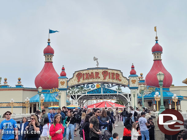 Heading out to Pixar Pier