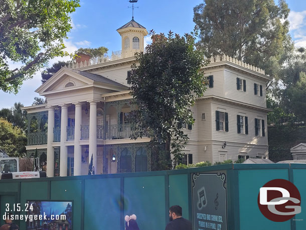 It seemed odd to see so much of the Haunted Mansion.