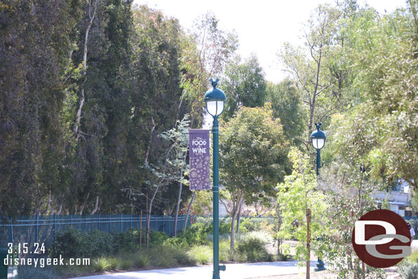 Food and Wine Festival Banners along the walkway