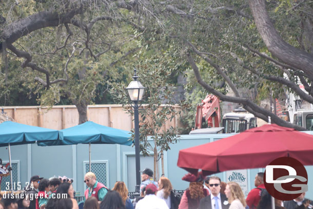 In the distance you an still see heavy equipment on the Haunted Mansion grounds