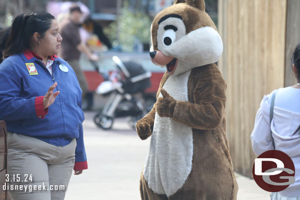 Chip was also in the area greeting guests