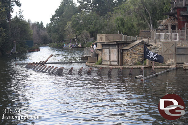 looks like a dam is being set up for some Fantasmic work