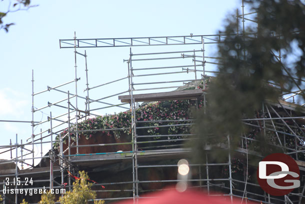 Plants are being installed at Tiana's Bayou Adventure