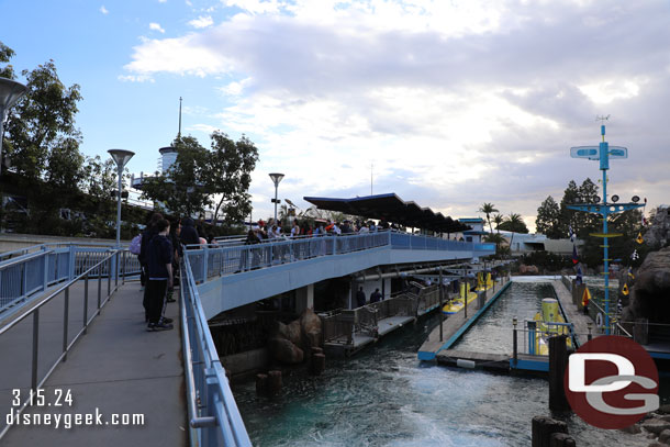 The Monorail has a queue... for some reason they had not let guests onto the platform.