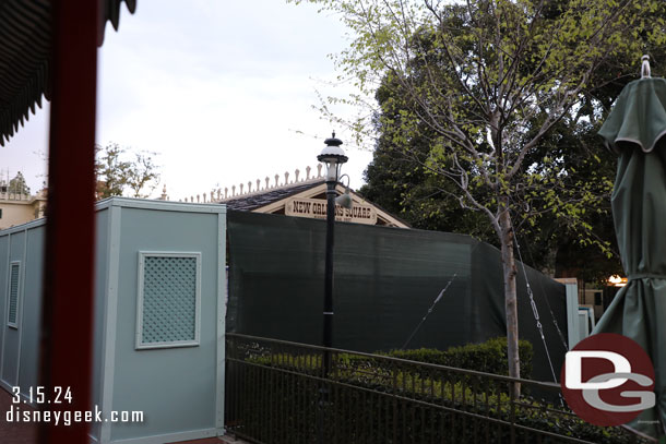 New Orleans Square Station is still closed, our train stopped for water.