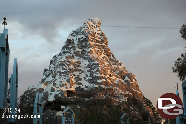 The setting sun on the Matterhorn