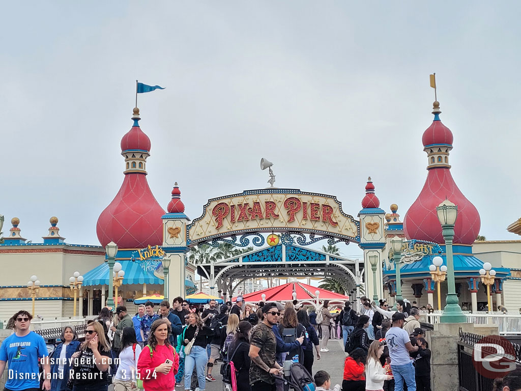 Heading out to Pixar Pier